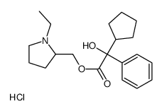 (1-ethylpyrrolidin-2-yl)methyl 2-cyclopentyl-2-hydroxy-2-phenylacetate,hydrochloride结构式