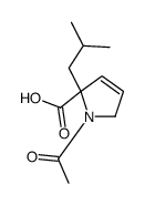 1H-Pyrrole-2-carboxylic acid,1-acetyl-2,5-dihydro-2-(2-methylpropyl)- Structure