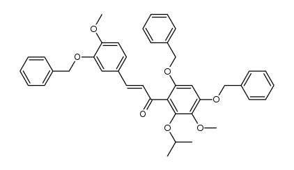 3-(3-(benzyloxy)-4-methoxyphenyl)-1-(4,6-bis(benzyloxy)-2-isopropoxy-3-methoxyphenyl)prop-2-en-1-one Structure