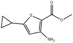 2-Thiophenecarboxylic acid, 3-amino-5-cyclopropyl-, methyl ester Structure