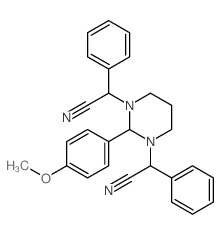 2-[3-(cyano-phenyl-methyl)-2-(4-methoxyphenyl)-1,3-diazinan-1-yl]-2-phenyl-acetonitrile结构式