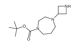 4-(3-AZETIDINYL)HEXAHYDRO-1H-1,4-DIAZEPINE-1-CARBOXYLIC ACID 1,1-DIMETHYLETHYL ESTER结构式