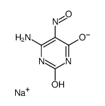 4-Amino-2,6-dihydroxy-5-nitrosopyrimidine Sodium Salt结构式