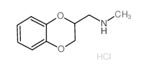 N-(2,3-二氢-1,4-苯并二恶英-2-基甲基)-正甲基胺盐酸盐结构式