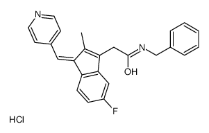N-benzyl-2-[6-fluoro-2-methyl-3-(pyridin-4-ylmethylidene)inden-1-yl]acetamide,hydrochloride Structure