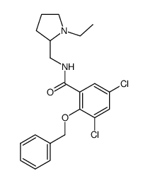 2-Benzyloxy-3,5-dichloro-N-(1-ethyl-pyrrolidin-2-ylmethyl)-benzamide结构式