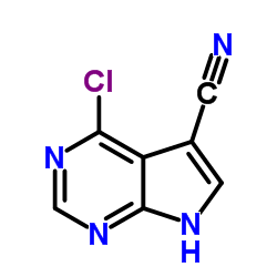 4-Chloro-7H-pyrrolo[2,3-d]pyrimidine-5-carbonitrile Structure