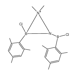 2,2-bis(chloromesitylboryl)-1,1-dimethylhydrazine Structure