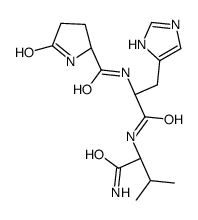 pGlu-L-His-L-Val-NH2结构式