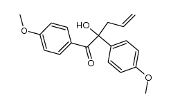 2-hydroxy-1,2-bis-(4-methoxy-phenyl)-pent-4-en-1-one结构式