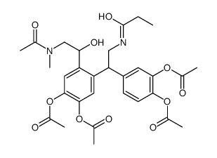 N-[2-[2-[2-(N-Methylacetylamino)-1-(3,4-diacetoxyphenyl)ethyl]-4,5-diacetoxyphenyl]-2-hydroxyethyl]-N-methylacetamide结构式