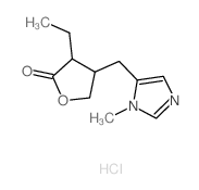 2(3H)-Furanone,3-ethyldihydro-4-[(1-methyl-1H-imidazol-5-yl)methyl]-, monohydrochloride,(3R,4R)- (9CI)结构式