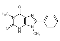 1H-Purine-2,6-dione,3,9-dihydro-1,9-dimethyl-8-phenyl-结构式