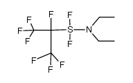 S-Perfluormethyl-S-diaethylamino-schwefeldifluorid结构式