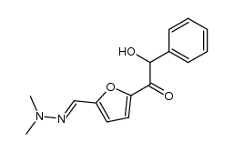 1-{5-[(dimethylhydrazono)methyl]furan-2-yl}-2-hydroxy-2-phenylethanone Structure