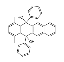 1,4-dimethyl-5,12-diphenyl-5,12-dihydrotetracene-5,12-diol结构式