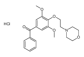 [3,5-dimethoxy-4-(2-morpholin-4-ium-4-ylethoxy)phenyl]-phenylmethanone,chloride结构式