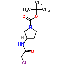 (S)-3-(2-Chloro-acetylamino)-pyrrolidine-1-carboxylic acid tert-butyl ester structure