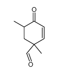 2-Cyclohexene-1-carboxaldehyde, 1,5-dimethyl-4-oxo- (9CI) structure