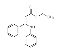 ethyl (Z)-3-anilino-3-phenyl-prop-2-enoate结构式
