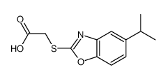 2-[(5-propan-2-yl-1,3-benzoxazol-2-yl)sulfanyl]acetic acid Structure