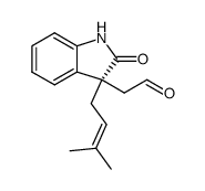 [(S)-3-(3-Methyl-but-2-enyl)-2-oxo-2,3-dihydro-1H-indol-3-yl]-acetaldehyde结构式