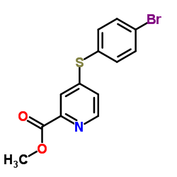 Methyl 4-[(4-bromophenyl)sulfanyl]-2-pyridinecarboxylate Structure