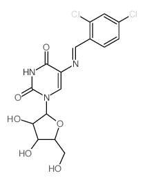 Uridine,5-[[(2,4-dichlorophenyl)methylene]amino]- (9CI)结构式