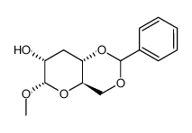 methyl 4,6-O-benzylidene-3-deoxy-ribo-hexopyranoside Structure
