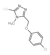 5-[(4-氯苯氧基)甲基]-4-甲基-4H-1,2,4-噻唑-3-硫醇结构式