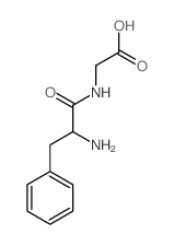 2-[(2-amino-3-phenyl-propanoyl)amino]acetic acid structure