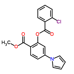 Methyl 2-[(2-chlorobenzoyl)oxy]-4-(1H-pyrrol-1-yl)benzoate结构式