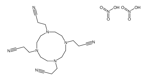 nitric acid,3-[4,7,10-tris(2-cyanoethyl)-1,4,7,10-tetrazacyclododec-1-yl]propanenitrile Structure