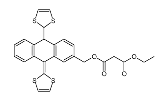 9,10-bis(1,3-dithiol-2-ylidene)-2-(2,6-dioxa-3,5-dioxooctanyl)-9,10-dihydroanthracene结构式