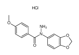 N-(benzo[d][1,3]dioxol-5-yl)-4-methoxybenzohydrazide hydrochloride结构式