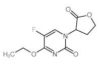 4-ethoxy-5-fluoro-1-(2-oxooxolan-3-yl)pyrimidin-2-one结构式