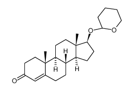 (8R,9S,10R,13S,14S,17S)-10,13-dimethyl-17-((tetrahydro-2H-pyran-2-yl)oxy)-1,2,6,7,8,9,10,11,12,13,14,15,16,17-tetradecahydro-3H-cyclopenta[a]phenanthren-3-one Structure