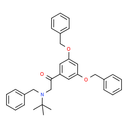 2-[Benzyl(tert-butyl)amino]-1-[3,5-bis(benzyloxy)phenyl]ethanone Structure