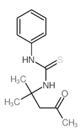 1-(2-methyl-4-oxo-pentan-2-yl)-3-phenyl-thiourea结构式