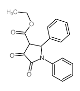 ethyl 4,5-dioxo-1,2-diphenyl-pyrrolidine-3-carboxylate结构式