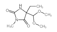 2,4-Imidazolidinedione,5-(dimethoxymethyl)-5-ethyl-3-methyl-结构式