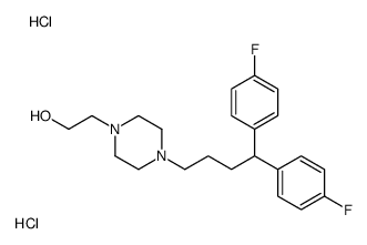 2-[4-[4,4-bis(4-fluorophenyl)butyl]piperazin-1-yl]ethanol,dihydrochloride结构式