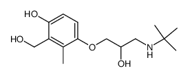 4-(3-tert-Butylamino-2-hydroxy-propoxy)-2-hydroxymethyl-3-methyl-phenol结构式