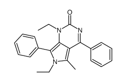 1,6-diethyl-5-methyl-4,7-diphenylpyrrolo[3,4-d]pyrimidin-2-one结构式