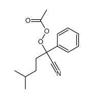 Peracetic acid 1-cyano-4-methyl-1-phenylpentyl ester结构式