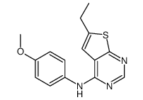 6-ethyl-N-(4-methoxyphenyl)thieno[2,3-d]pyrimidin-4-amine Structure