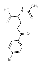 2-acetamido-5-(4-bromophenyl)-5-oxo-pentanoic acid structure