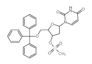 1-[4-methylsulfonyloxy-5-(trityloxymethyl)oxolan-2-yl]pyrimidine-2,4-dione picture