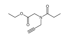(Propionyl-prop-2-ynyl-amino)-acetic acid ethyl ester结构式