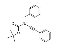 N-benzyl-N-phenylethynylcarbamic acid tert-butyl ester Structure